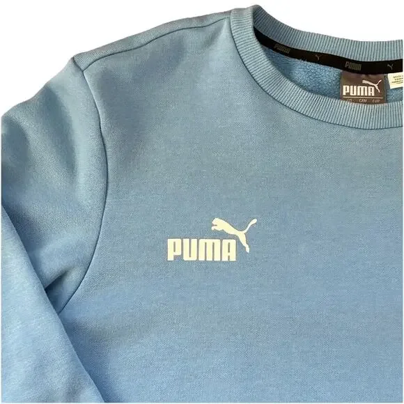 Puma Manchester City FC Soccer Crewneck Sweater Mens Size Medium Blue Sweatshirt - Picture 6 of 13